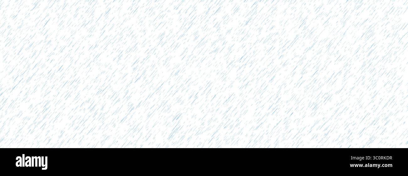 Pioggia intensa senza cuciture. Struttura diagonale della pioggia battente. Caduta ripetuta dello sfondo di gocce d'acqua. Carta da parati per precipitazioni di nevischio, grandine o neve. Sfondo autunnale. Illustrazione vettoriale Illustrazione Vettoriale