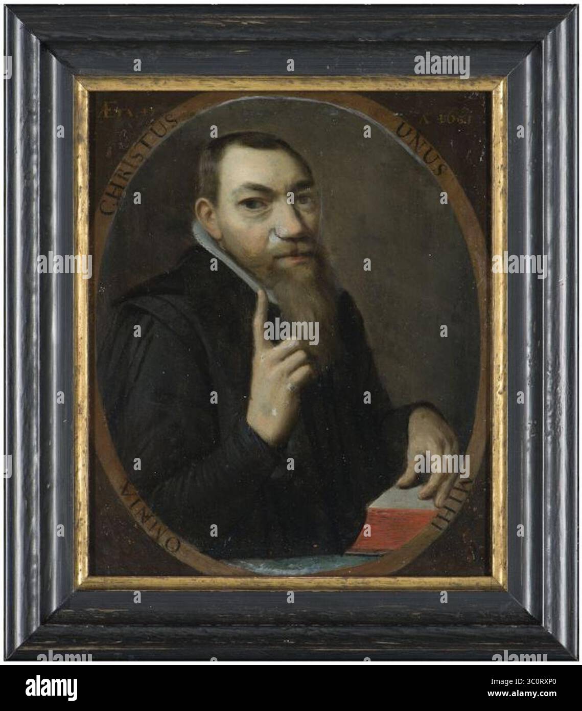 Matthijs Harings - Portret van Rippertus Sixti, teologo Franeker (8-7-1585-16-3-1651, Leeuwarden) Foto Stock