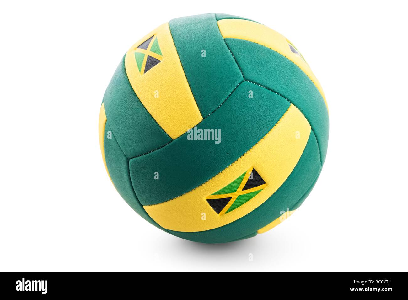 Pallavolo a tema giamaicano che rappresenta il National Pride e l'entusiasmo sportivo Foto Stock