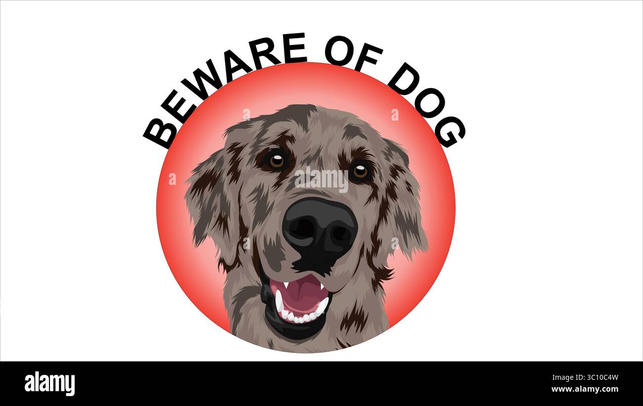 Attenti al cane Illustrazione Vettoriale