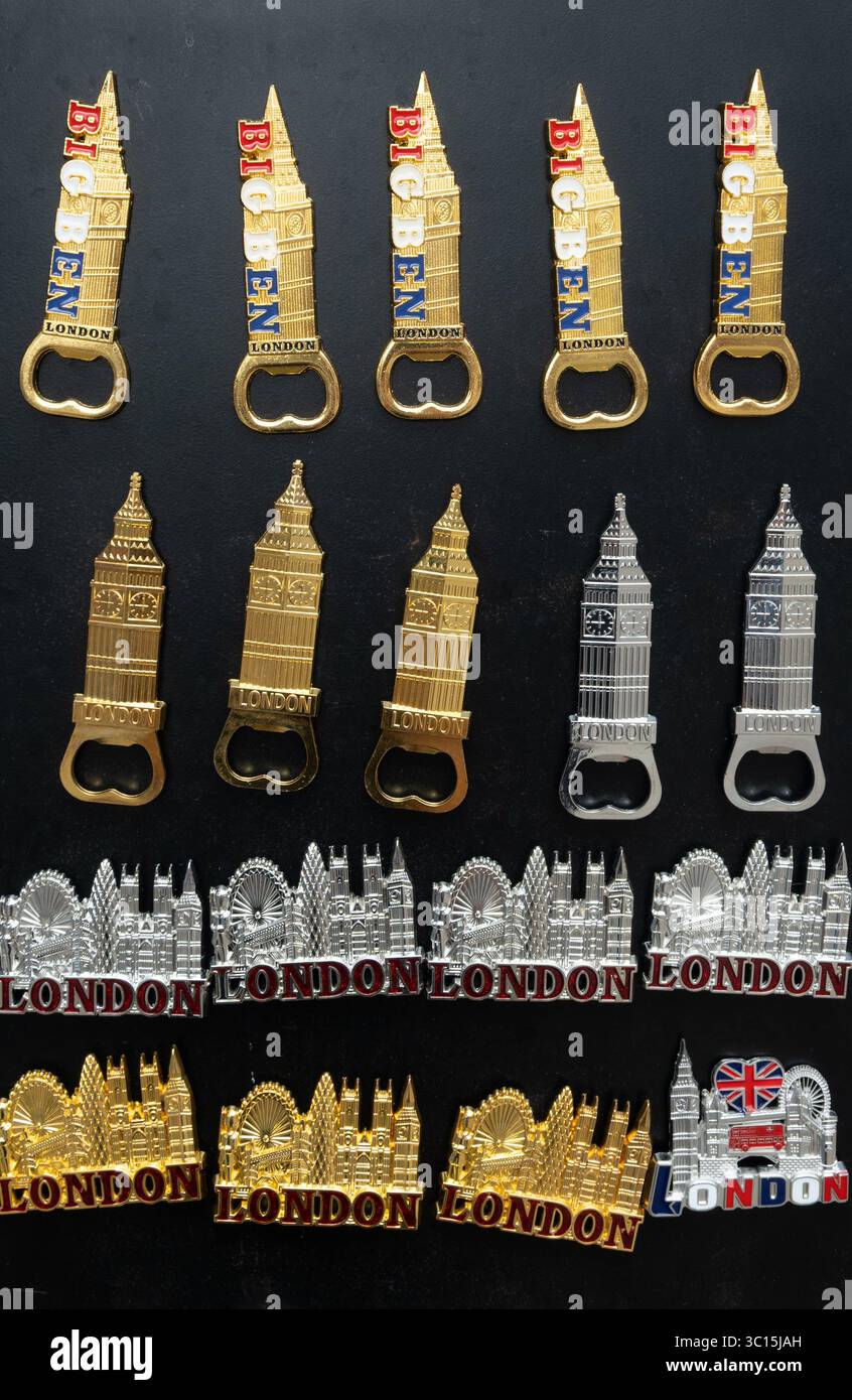 Magneti per frigoriferi a Londra. Foto Stock