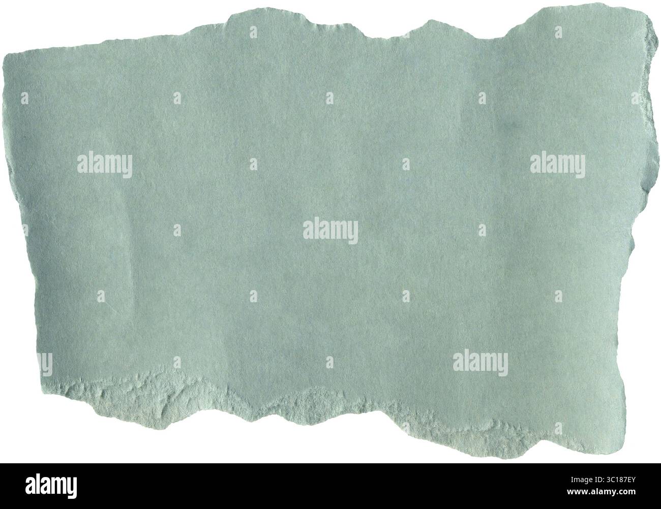 Rottami di cartone blu strappato testurizzato. Cartone blu invecchiato con bordi strappati. Rottami vintage di carta strappata blu chiaro da utilizzare come sfondo Foto Stock