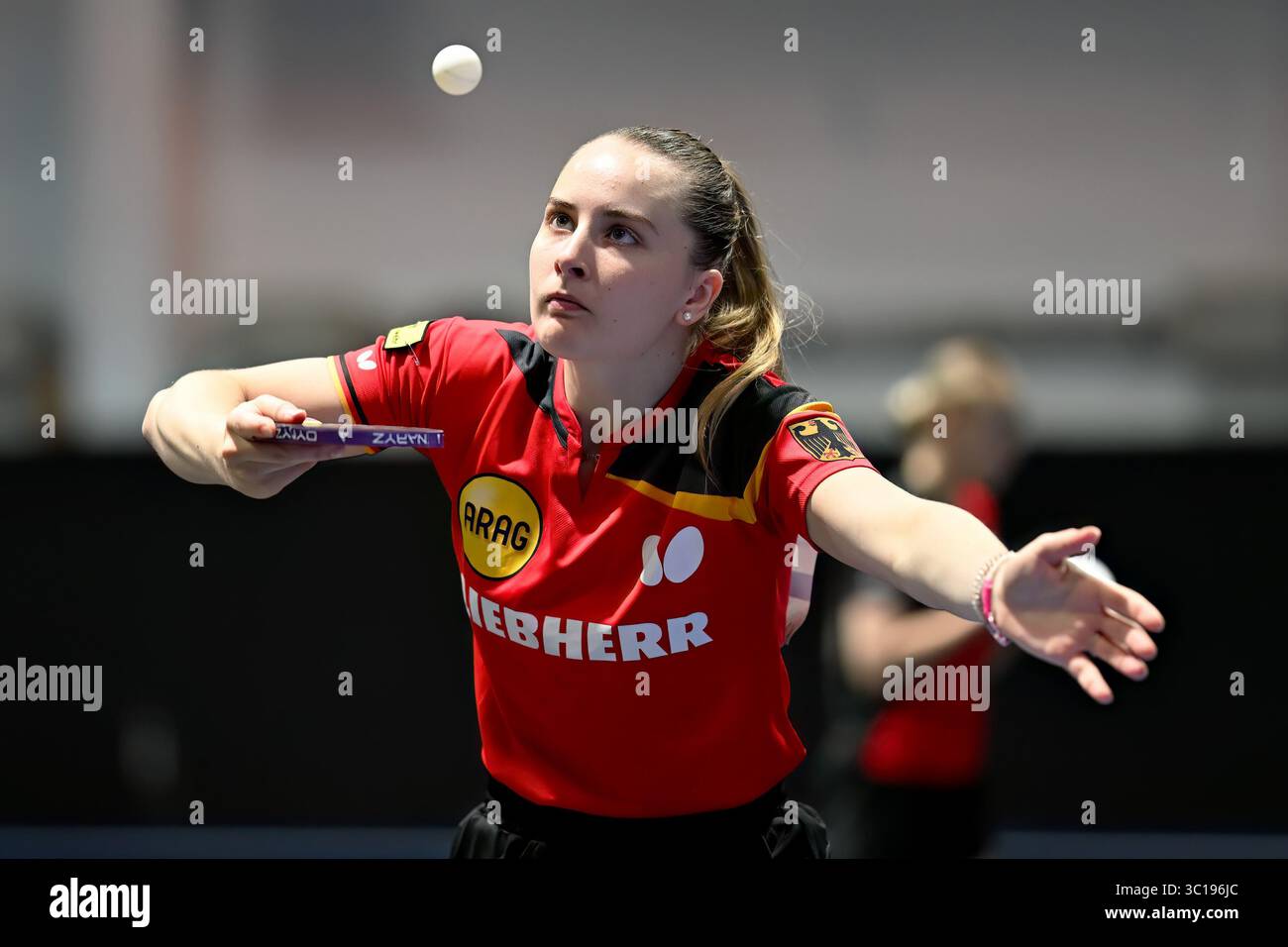 Essen, Germania. 22 luglio 2025. Rhine-Ruhr 2025 FISU Games - Tischtennis am 22.07.2025 in der Messe Essen in Essen Damen Einzel: Sophia Klee ( GER ) foto: Revierfoto crediti: ddp media GmbH/Alamy Live News Foto Stock