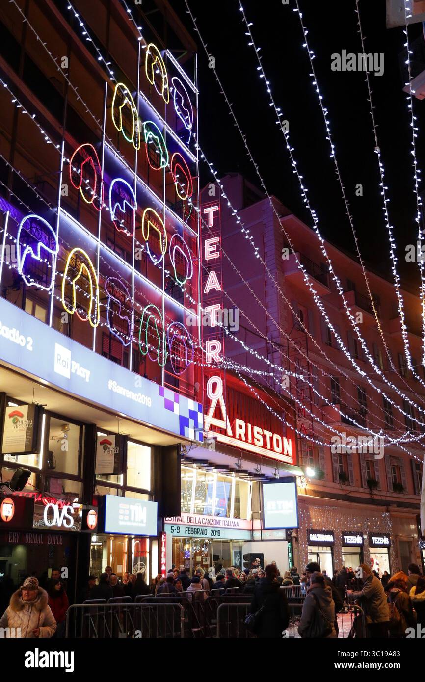 Atmosfera al 69° Festival di Sanremo a Sanremo, Italia 03 febbraio 2019 (Credit Image: © Canio Romaniello/Soevermedia via ZUMA Press) Foto Stock