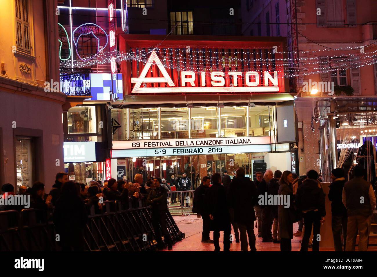 Atmosfera al 69° Festival di Sanremo a Sanremo, Italia 03 febbraio 2019 (Credit Image: © Canio Romaniello/Soevermedia via ZUMA Press) Foto Stock