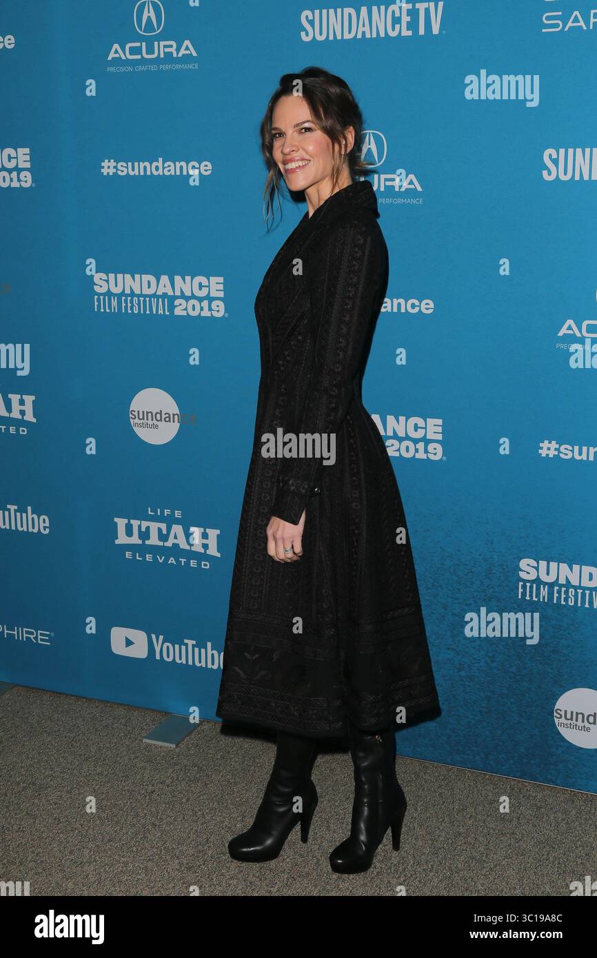 3 febbraio 2019 - Park City, Utah, Stati Uniti - l'attrice Hilary Swank partecipa alla prima di ''i Am Mother'' all'Eccles Theater durante il Sundance Film Festival 2019. (Immagine di credito: © Debby Wong/ZUMA Wire) Foto Stock