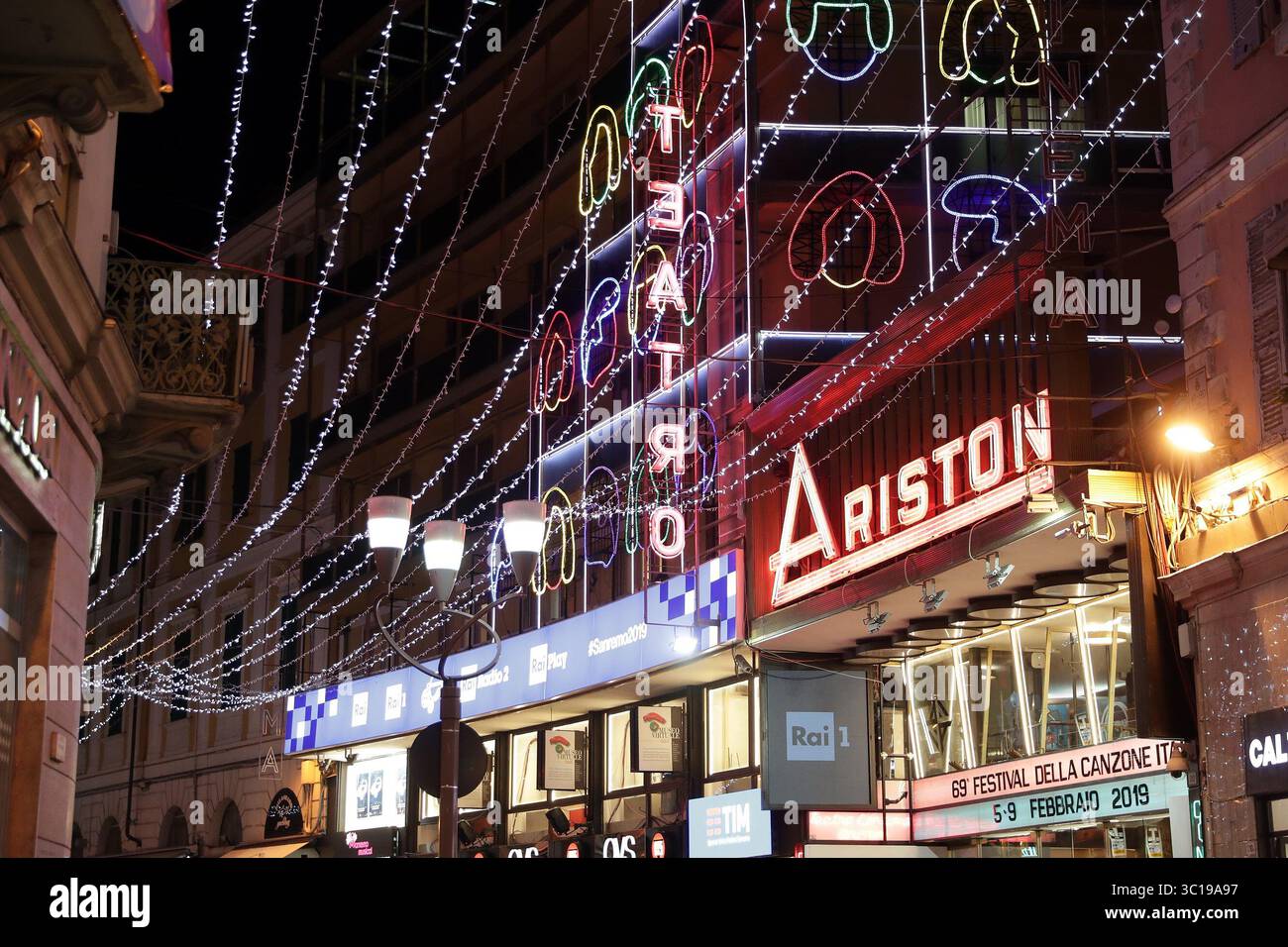 Atmosfera al 69° Festival di Sanremo a Sanremo, Italia 03 febbraio 2019 (Credit Image: © Canio Romaniello/Soevermedia via ZUMA Press) Foto Stock