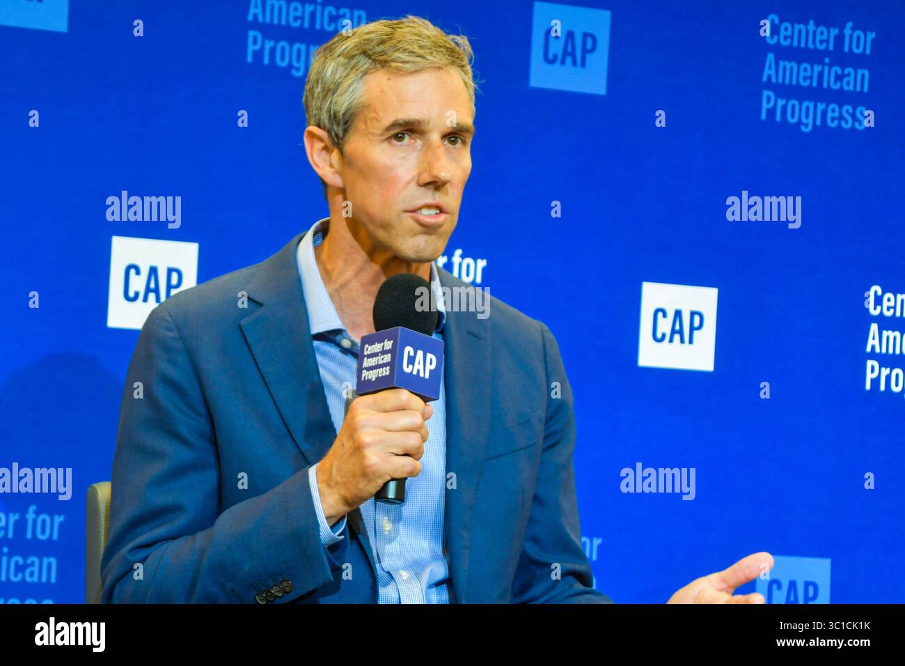 Beto o'Rourke al Center for American Progress di Washington, D.C. 22 luglio 2025 Foto Stock