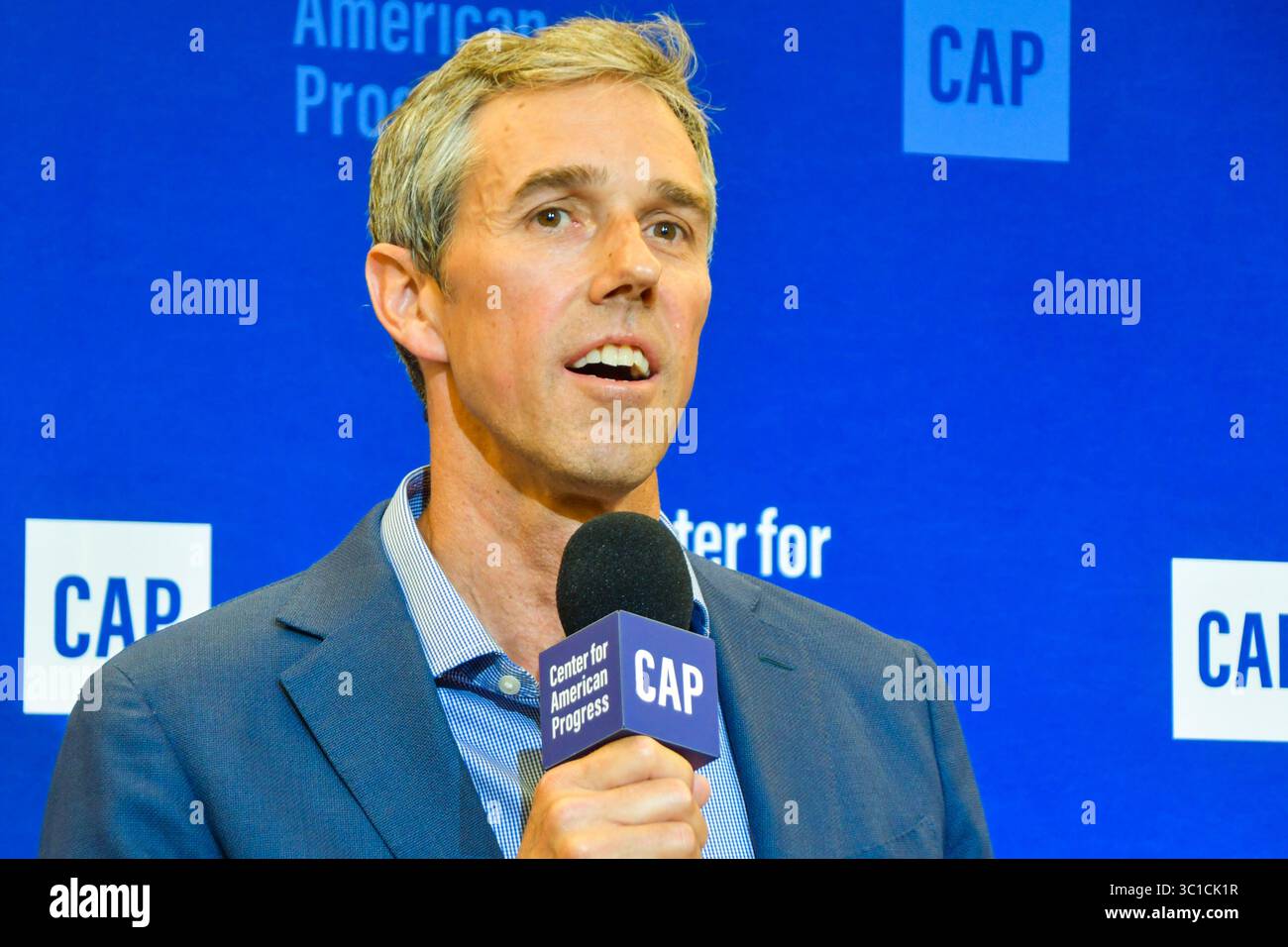 Beto o'Rourke al Center for American Progress di Washington, D.C. 22 luglio 2025 Foto Stock
