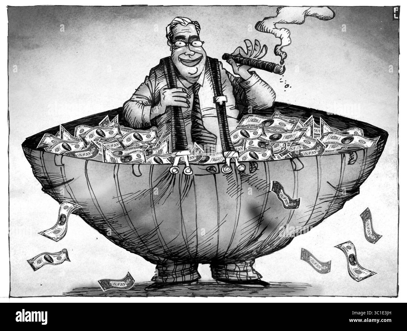 13 gennaio 2011 - Money / Banking by Paul Lachine/NewsArt (immagine di credito: Minneapolis Star Tribune/TNS via ZUMA Wire) Foto Stock