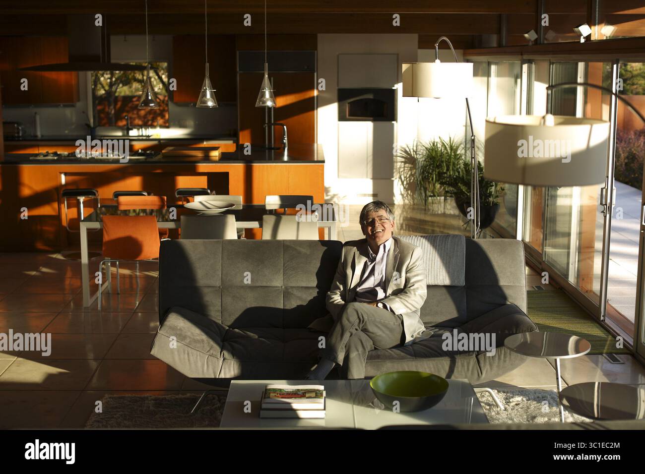 29 ottobre 2015 - St. Paul, Minnesota, Stati Uniti - Larry Millett fotografato nella Buck House 1956 di St. Paul martedì pomeriggio. L'autore Larry Millett ha pubblicato un nuovo libro di architettura, "Minnesota Modern". Fu fotografato in una delle gemme della metà del secolo presenti nel suo nuovo libro, The Buck House, costruito nel 1956 a St. Paul. (Immagine di credito: Jeff Wheeler/Minneapolis Star Tribune/TNS via cavo ZUMA) Foto Stock