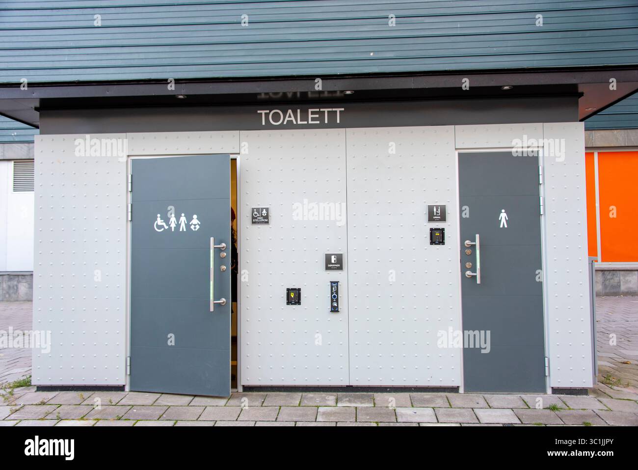 Servizi igienici pubblici in città - Norvegia Foto Stock