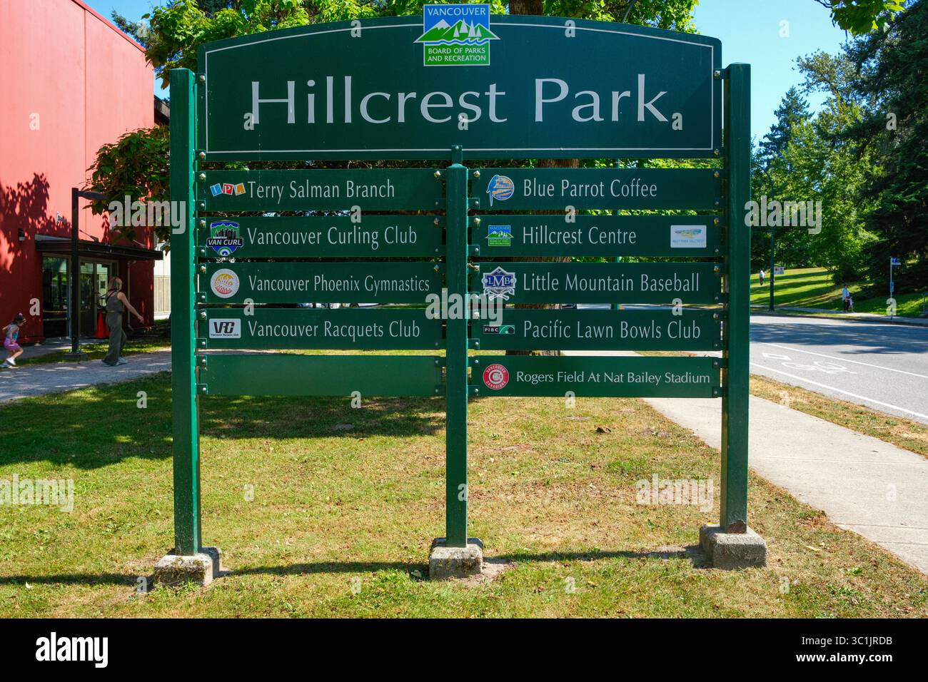 Hillcrest Park lungo la 33rd Avenue a Vancouver, British Columbia. Foto Stock