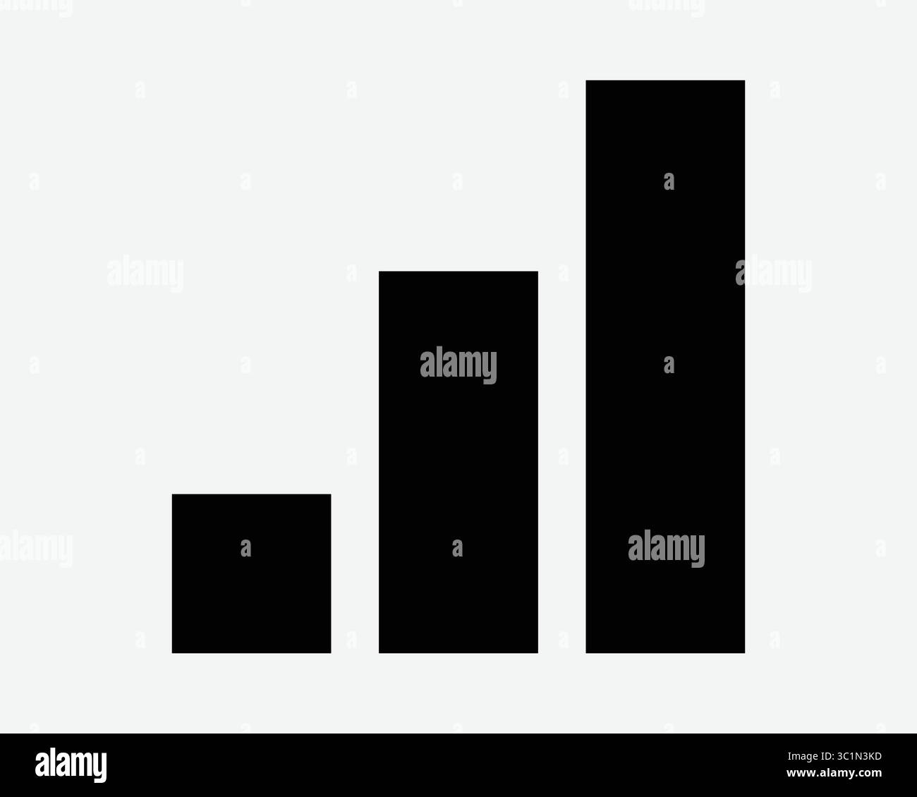 Grafico a barre piene statistiche dati aziendali andamento record vendita informazioni di mercato Finanza icona bianco e nero simbolo illustrazione vettoriale Artwor Illustrazione Vettoriale