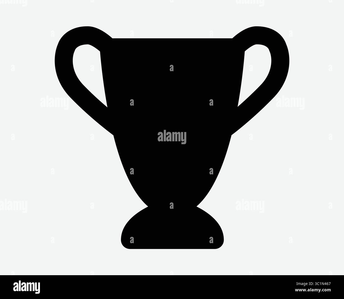 Concorso Trophy Cup Vincitore vincitore vincitore del premio Champion Championship League Premio successo icona bianco nero segno simbolo illustrazione vettore simbolo Illustrazione Vettoriale