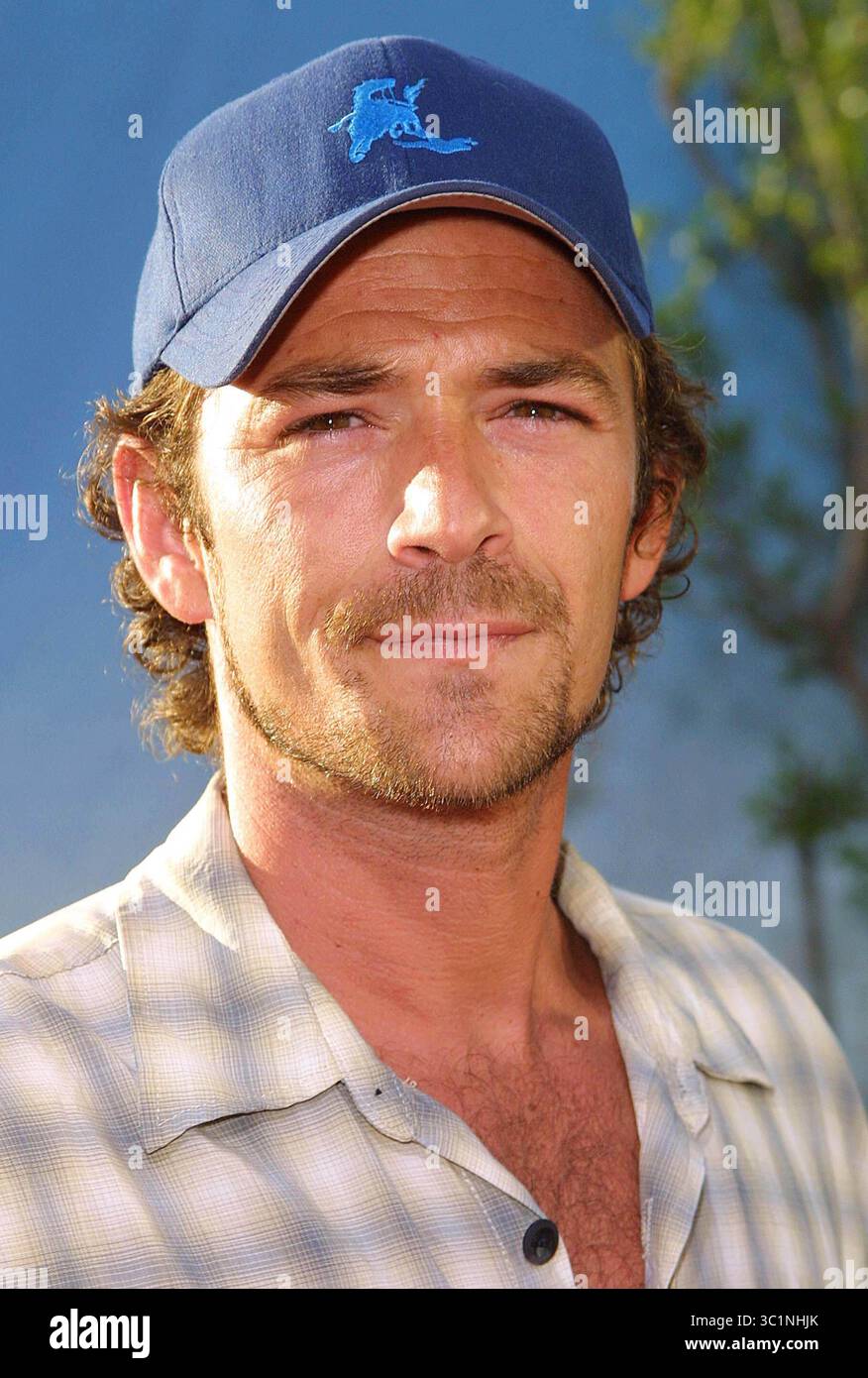 L'attore LUKE PERRY (11 ottobre 1966 - 4 marzo 2019), meglio conosciuto per i suoi ruoli nelle serie televisive "Beverly Hills 90210" e "Riverdale", è morto lunedì all'età di 52 anni dopo aver subito un grave ictus la scorsa settimana. NELLA FOTO: 11 agosto 2003 - Los Angeles, California, Stati Uniti - l'attore LUKE PERRY partecipa alla prima del film "Opne Range", tenutosi all'Arclight Cinerama Dome. (Immagine di credito: © Globe Photos/ZUMAPRESS.com) Foto Stock