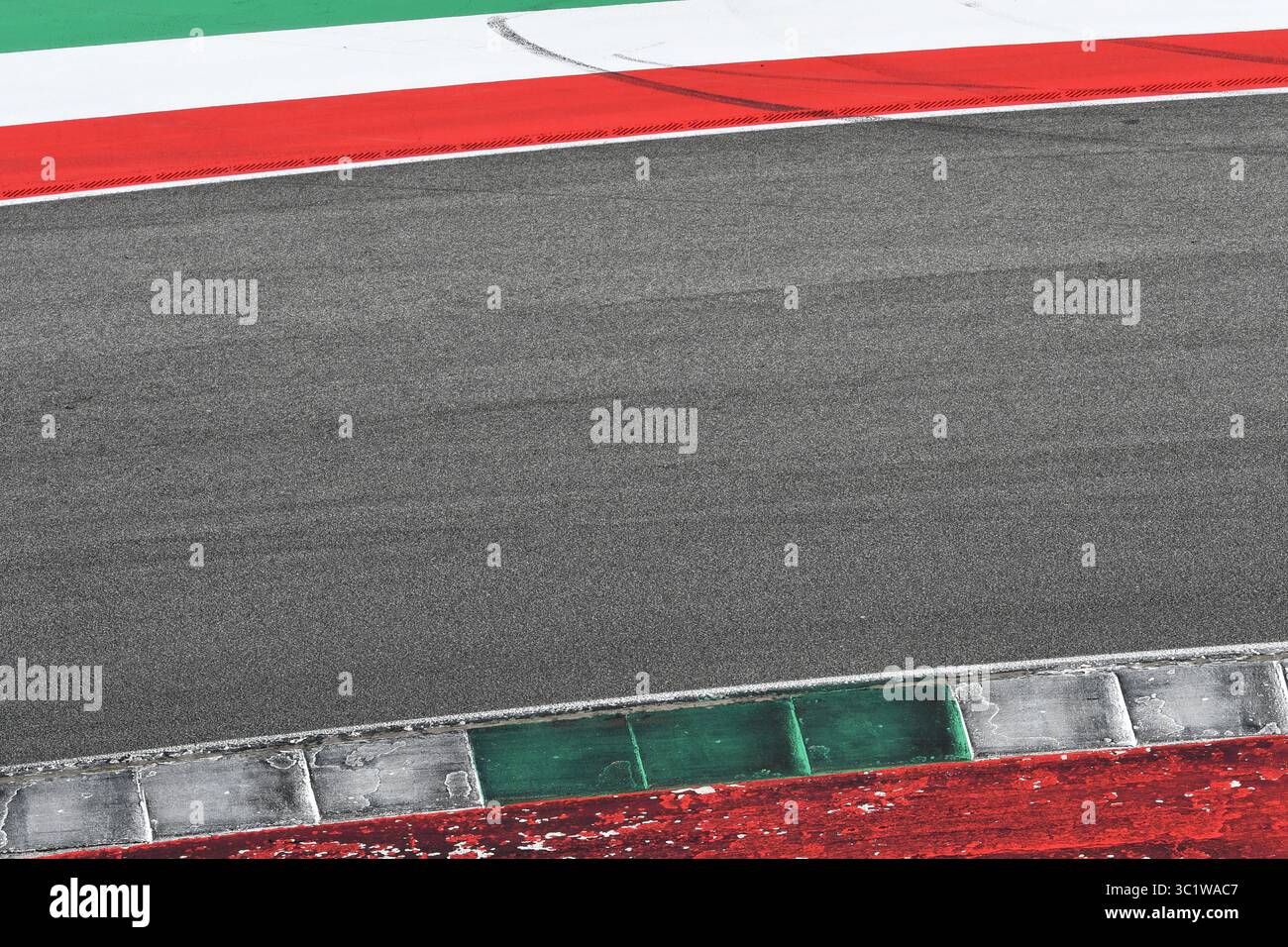 marciapiede su una pista da corsa Foto Stock