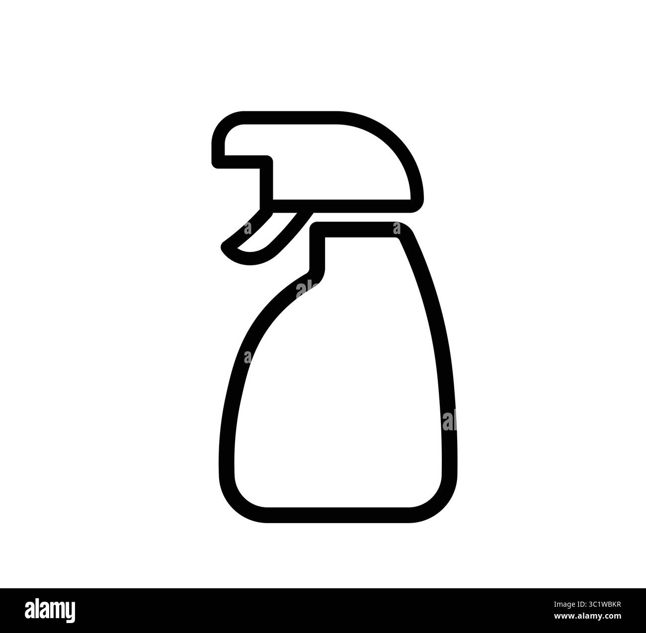 Semplice disegno di una bottiglia spray per la pulizia e l'uso domestico Illustrazione Vettoriale