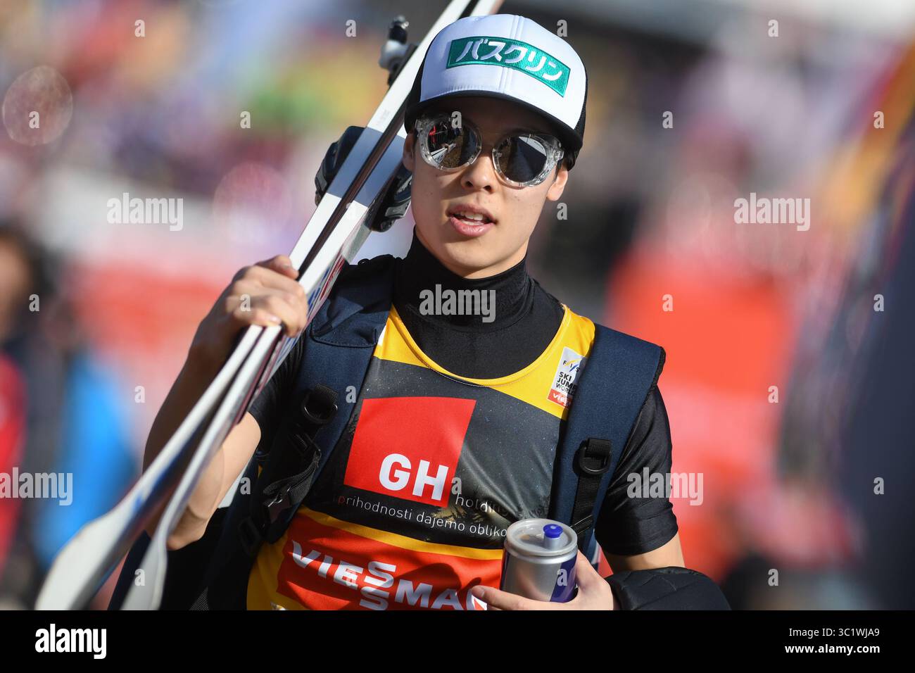 22 marzo 2019 - Planica, Slovenia - il giapponese Ryoyu Kobayashi viene visto durante la FIS Ski Jumping World Cup Flying Hill a Planica. (Immagine di credito: © immagini Milos Vujinovic/SOPA tramite cavo ZUMA) Foto Stock
