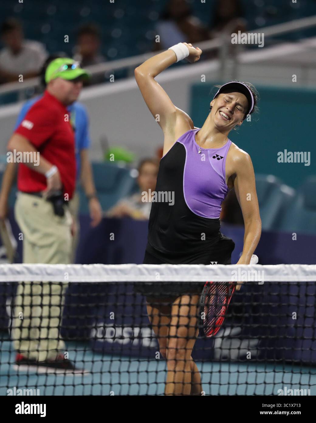 24 marzo 2019 - Miami Gardens, Florida, Stati Uniti d'America - MIAMI GARDENS, FLORIDA - 24 MARZO: Tatjana Maria il 7° giorno del Miami Open presentato da Itau all'Hard Rock Stadium il 24 marzo 2019 a Miami Gardens, Florida. (Immagine di credito: © SMG via ZUMA Wire) Foto Stock