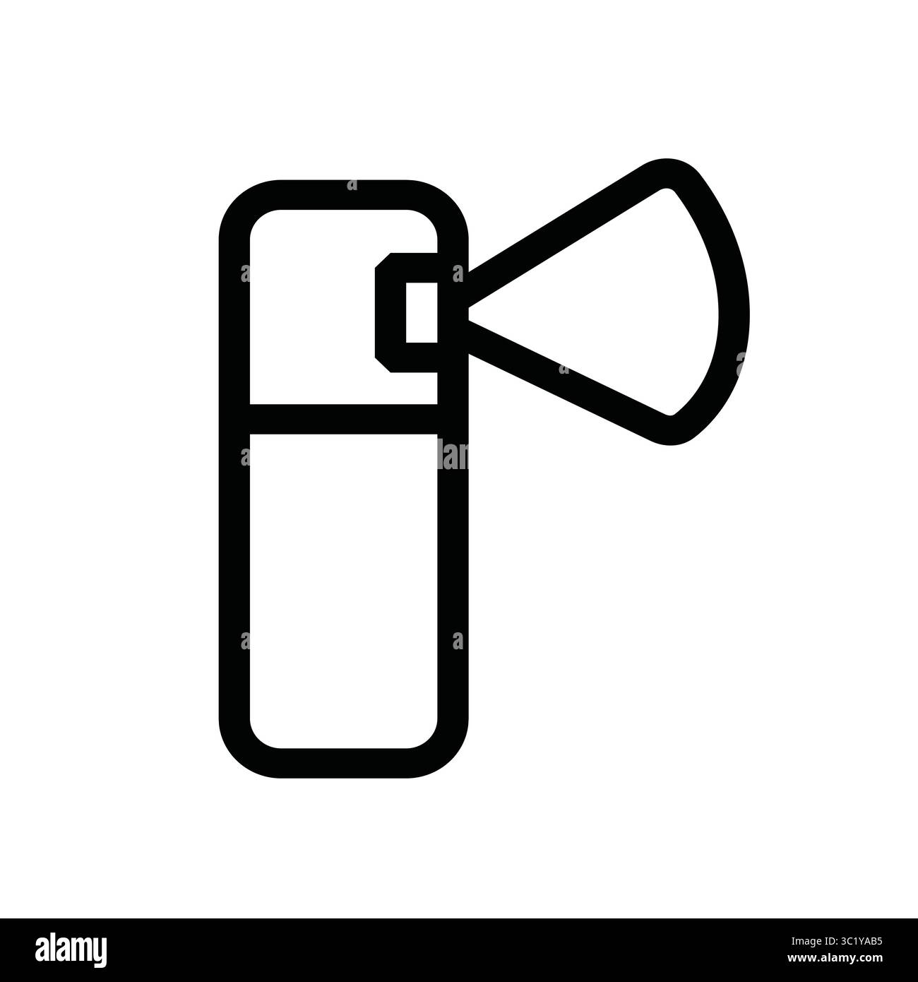 Icona vernice spray, vernice per graffiti, semplice illustrazione nera del contorno. Forniture artistiche disegnate a mano. Illustrazione Vettoriale