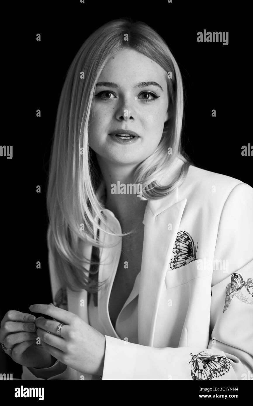 31 marzo 2019 - Hollywood, California, Stati Uniti - l'attrice ELLE FANNING promuove il film "Teen Spirit" a Hollywood. (Immagine di credito: © Armando Gallo/ZUMA Studio) Foto Stock