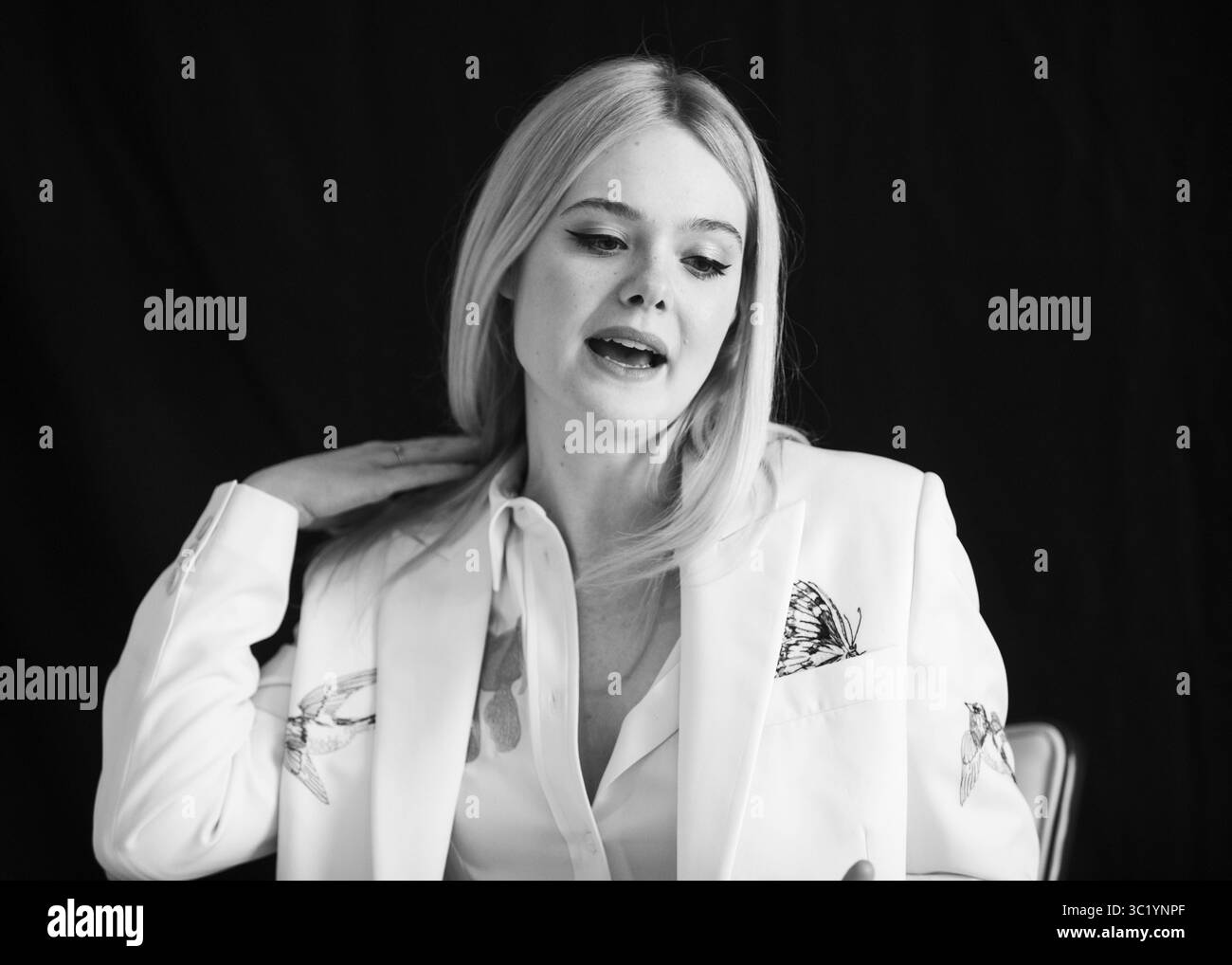 31 marzo 2019 - Hollywood, California, Stati Uniti - l'attrice ELLE FANNING promuove il film "Teen Spirit" a Hollywood. (Immagine di credito: © Armando Gallo/ZUMA Studio) Foto Stock