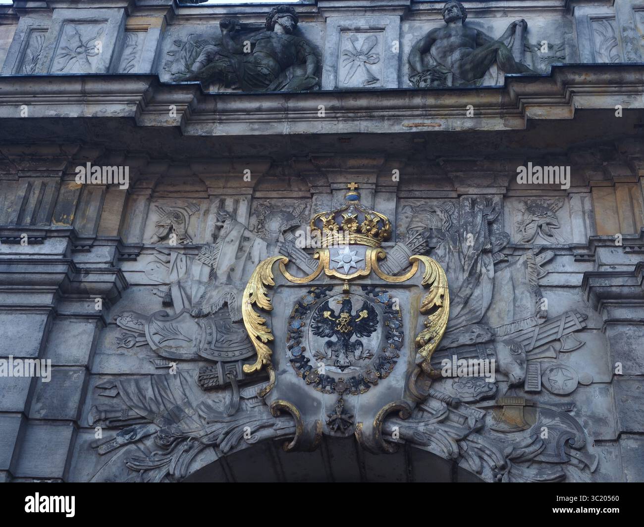 Royal Gate Architectural Detail, Szczecin, Polonia Foto Stock