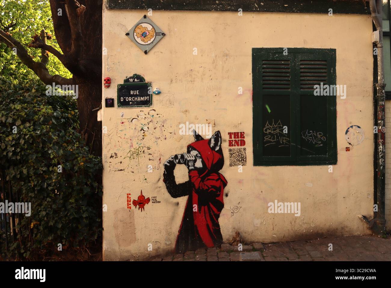 arte di strada a parigi Foto Stock