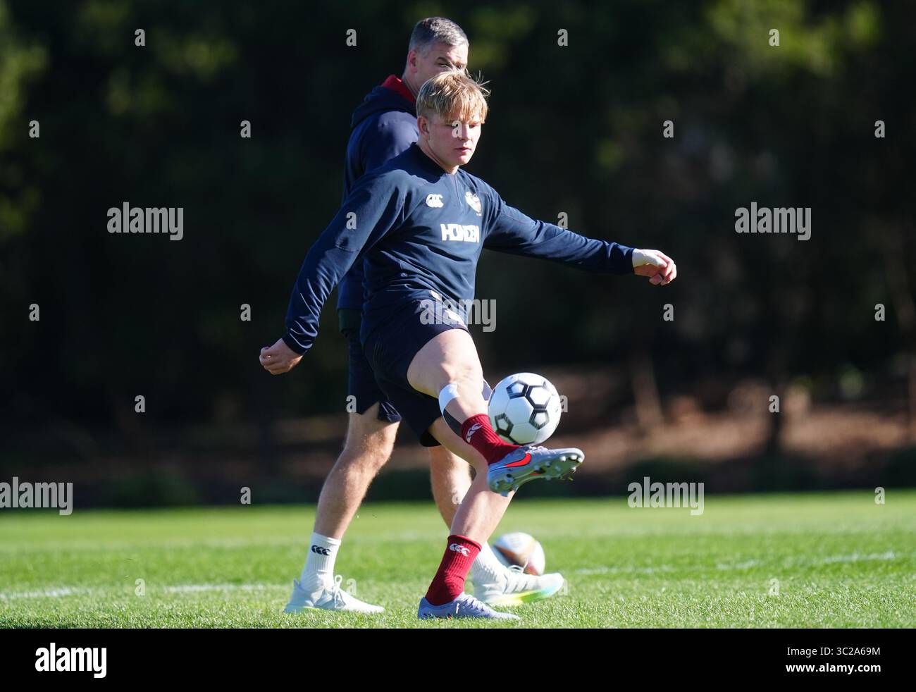 I leoni inglesi e irlandesi Henry Pollock durante una sessione di formazione allo Xavier College di Melbourne, Australia. Data foto: Giovedì 24 luglio 2025. Foto Stock