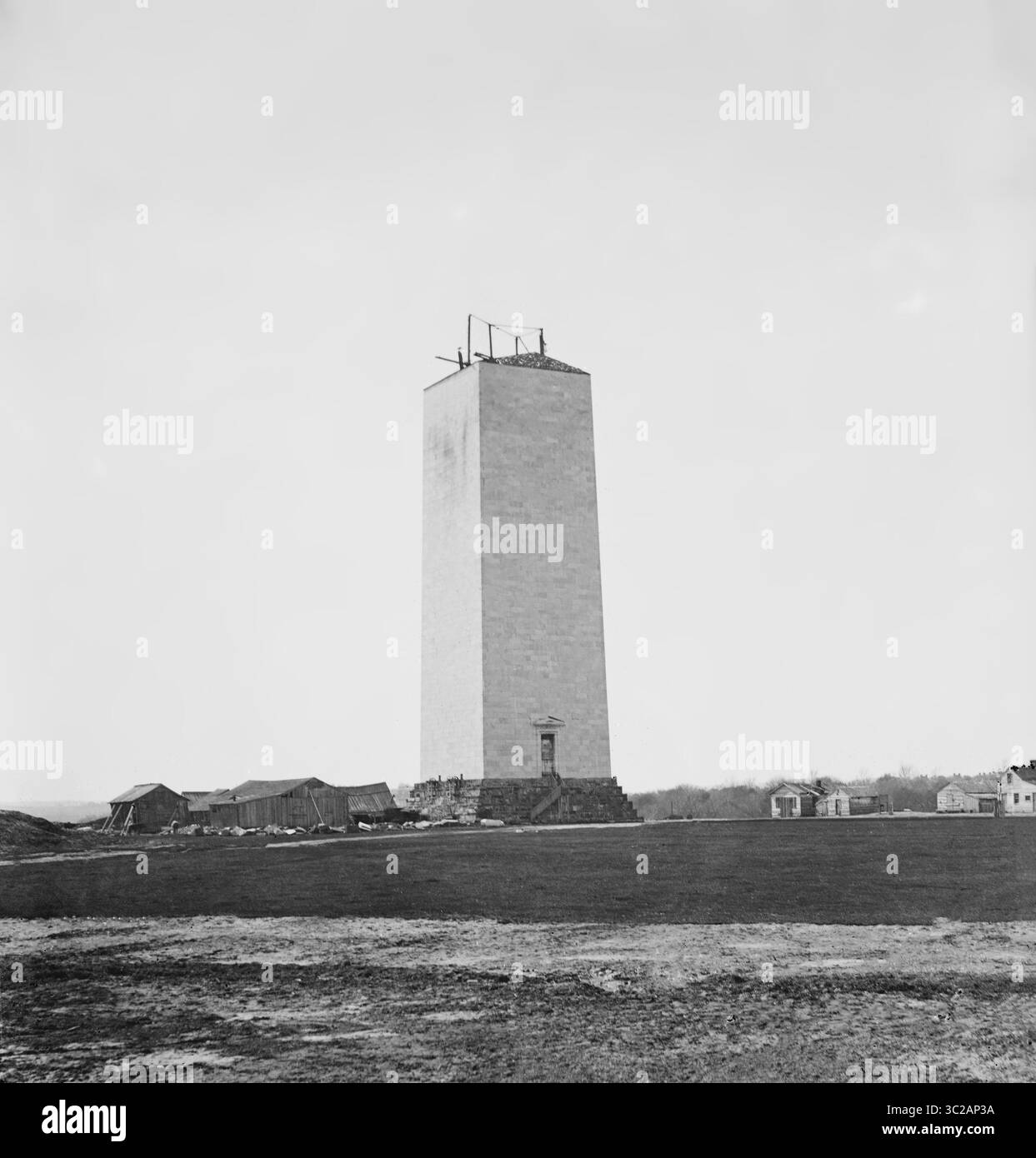 20 marzo 2019 - Washington, DC, USA - Washington Monument in costruzione, Washington DC, USA, di Mathew Brady, 1860 (immagine di credito: © JT Vintage/Glasshouse via ZUMA Wire) Foto Stock