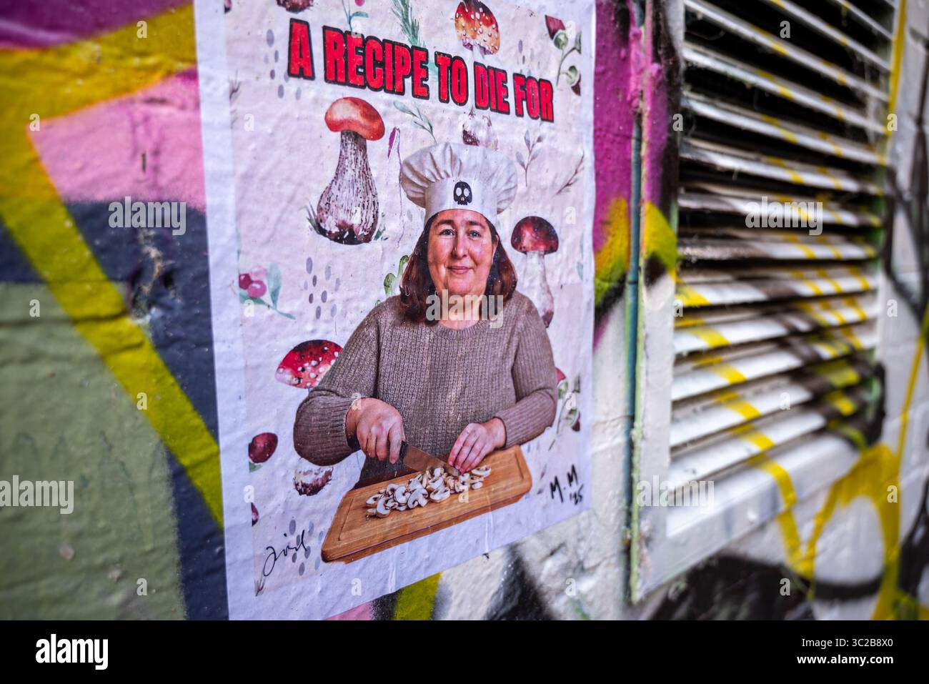 Street art di Erin Patterson a Melbourne, Australia Foto Stock