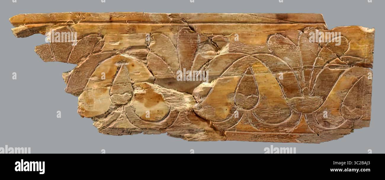 7863. Città di David, gli avori risalgono al periodo del primo Tempio, circa 11 - 10. C. A.C. Le decorazioni probabilmente usate sui mobili. Foto Stock