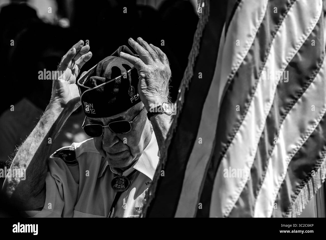 27 maggio 2019 - Milford, Pennsylvania, Stati Uniti - i veterani rendono omaggio ai loro fratelli in armi durante il Memorial Day a Milford, Pennsylvania. (Immagine di credito: © Preston Ehrler/ZUMA Wire) Foto Stock