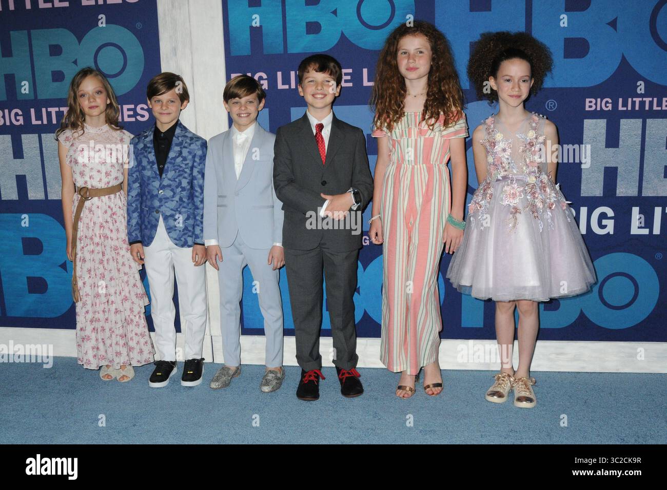 29 maggio 2019 - New York, New York, Stati Uniti - 29 maggio 2019 - New York, New York - Ivy George, Cameron Crovetti, Nicholas Crovetti, Iain Armitage, Darby Camp e Chloe Coleman al BIG LITTLE LIES Season 2 HBO Red Carpet Premiere al Jazz at Lincoln Center. Credito fotografico: LJ Fotos/AdMedia Foto Stock