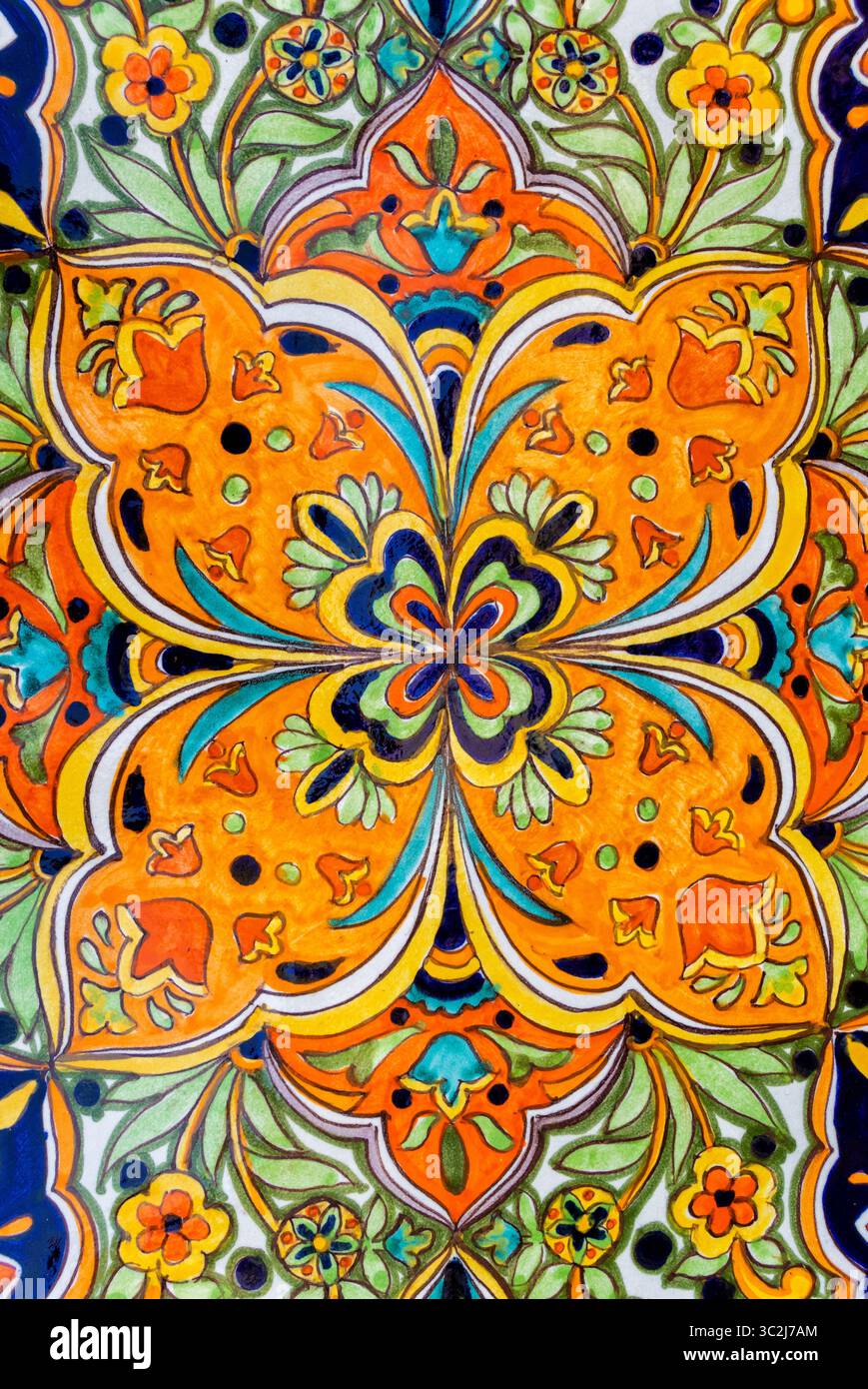 Motivo colorato dalla Costiera Amalfitana, Italia Foto Stock