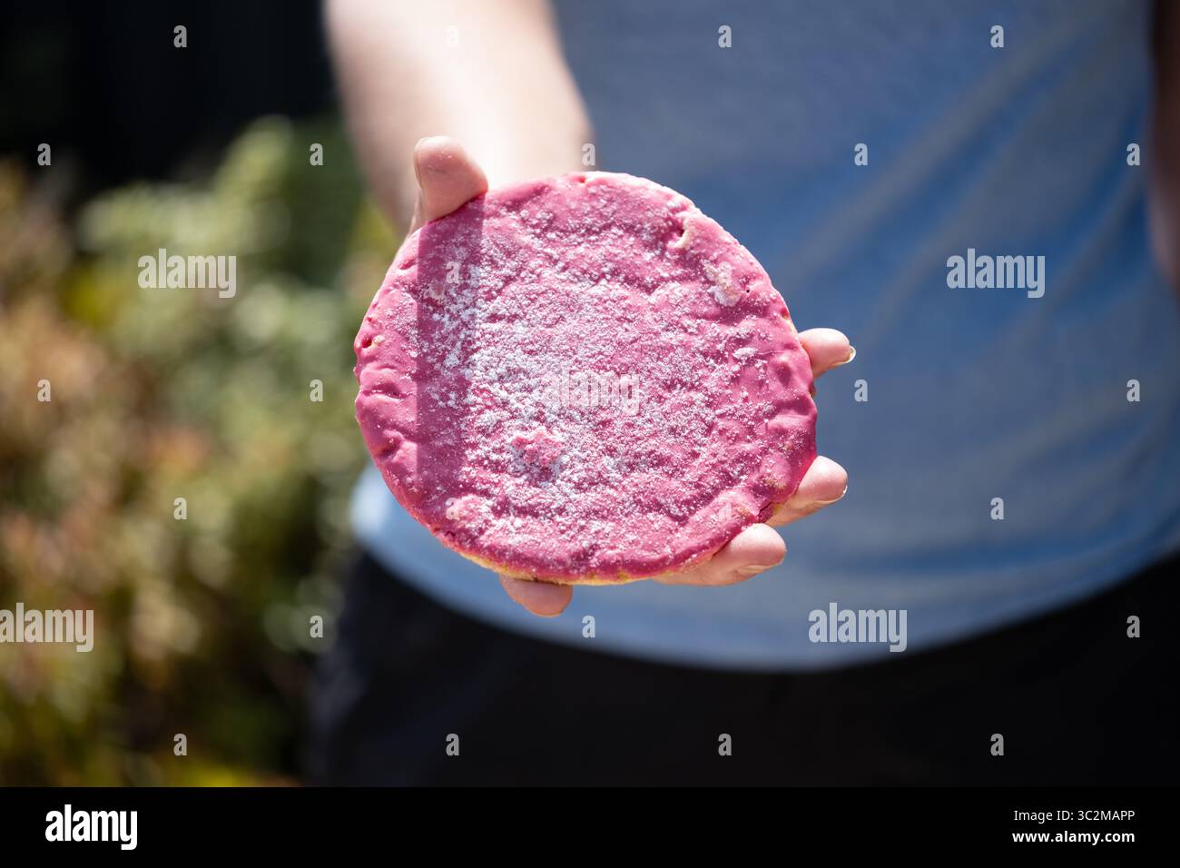 REGNO UNITO. Cessate e desistete i biscotti forniti dalla panetteria Get Baked. I biscotti aromatizzati alla fragola sono stati rinominati in seguito a un problema di branding Foto Stock