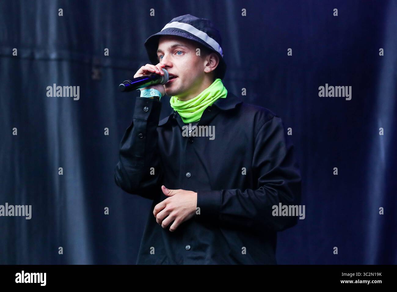 Giugno 23, 2019 - Reykjavâ€™k, Islanda - Musica rap artista STURLA ATLAS compie durante il quinto segreto Solstice Festival in Laugadalur, Reykjavâ€™k, Islanda detenute da giugno 21-23, 2019...segreto Solstice, situato appena al di fuori di Reykjavik, Islanda, coerentemente vanta una lineup che è così diversificato e distintivo come il festival nei dintorni. Presentazione di alcuni dei più grandi del mondo di artisti contemporanei, amati musicisti di culto nonché fresco talento locale la festa continua per tutta la notte con un piccolo aiuto da parte del sole di mezzanotte che è quasi sempre presente per tutta l'estate equinox. Foto Stock