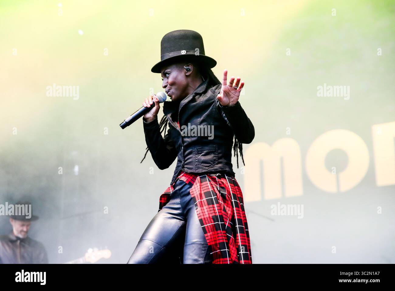 Giugno 23, 2019 - Reykjavâ€™k, Islanda - Music Artista MORCHEEBA compie durante il quinto segreto Solstice Festival in Laugadalur, Reykjavâ€™k, Islanda detenute da giugno 21-23, 2019...segreto Solstice, situato appena al di fuori di Reykjavik, Islanda, coerentemente vanta una lineup che è così diversificato e distintivo come il festival nei dintorni. Presentazione di alcuni dei più grandi del mondo di artisti contemporanei, amati musicisti di culto nonché fresco talento locale la festa continua per tutta la notte con un piccolo aiuto da parte del sole di mezzanotte che è quasi sempre presente per tutta l'estate equinox. (Credito Foto Stock