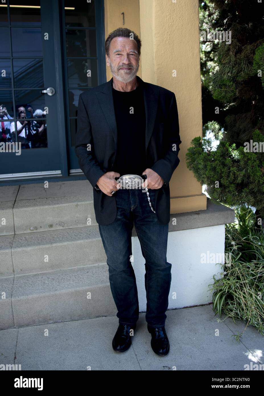 16 luglio 2019, Hollywood, California, Stati Uniti: ARNOLD SCHWARZENEGGER promuove il prossimo film "Terminator Dark Faith" ai Fox Studios, Century City. (Immagine di credito: © Armando Gallo/ZUMA Studio) Foto Stock