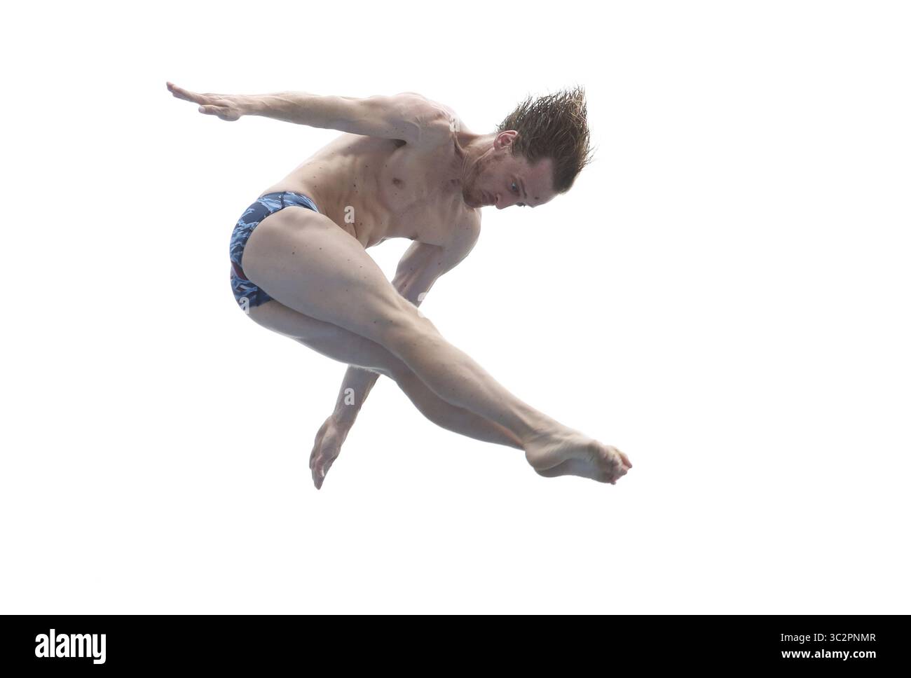 24 luglio 2019 - Gwangju, COREA DEL SUD - 24 luglio 2019-Gwangju, Corea del Sud-CACCIA Gary d'Inghilterra durante un 18° Campionato del mondo 2019 Gwangju High Dive maschile al Chosun University High Dive Competition Venue a Gwangju, Corea del Sud. (Immagine di credito: © Gwangju2019 Comitato organizzatore tramite ZUMA Wire) Foto Stock