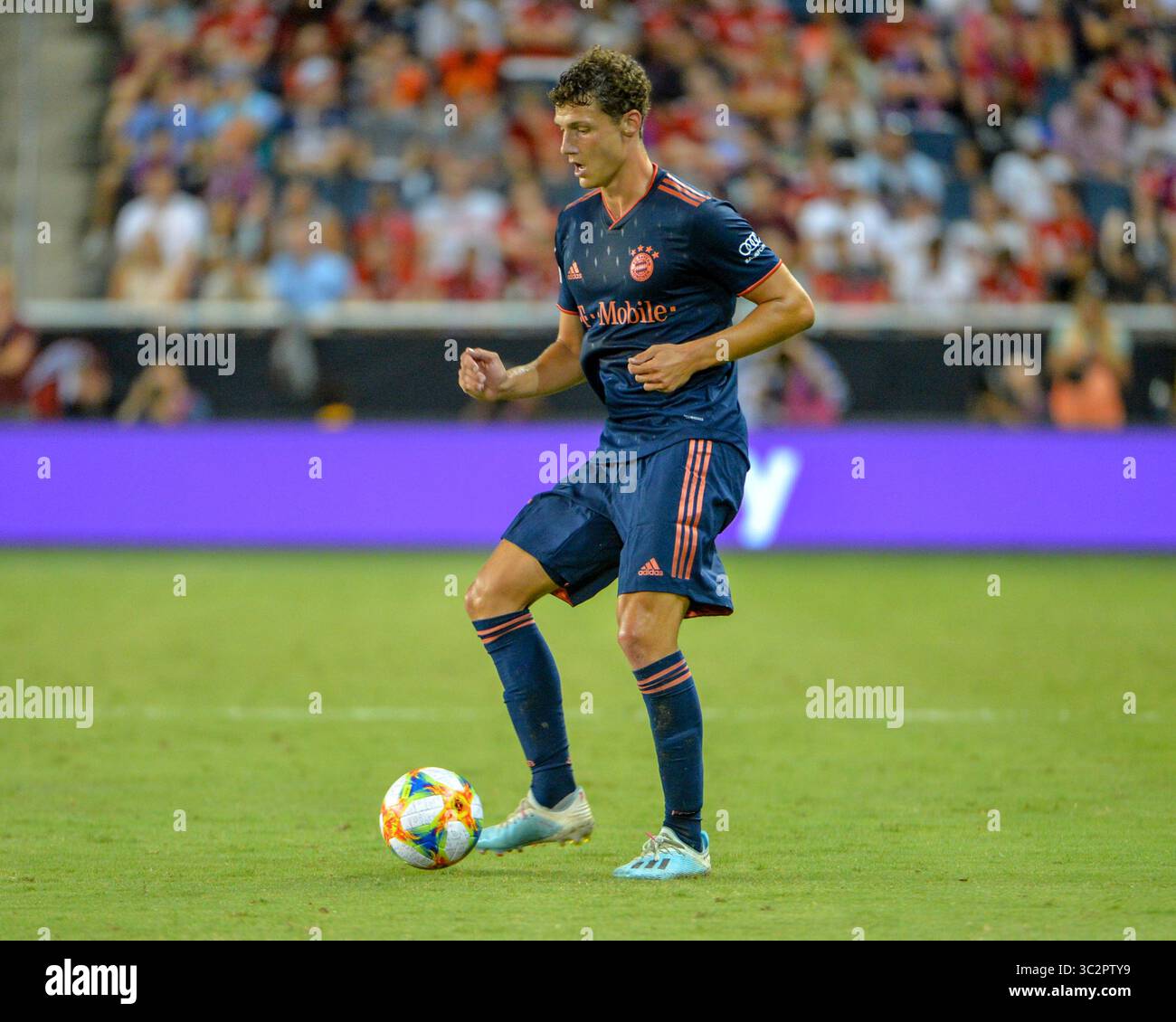 23 luglio 2019: Leon Goretzka (18), centrocampista del Bayern, in azione durante la partita di Coppa dei campioni internazionali 2019 tra AC Milan e FC Bayern, al Children's Mercy Park di Kansas City, Kansas. Il Bayern sconfisse il Milan per 1-0. Kevin Langley/Sports South Media/CSM(immagine di credito: &Copy; Kevin Langley/CSM via ZUMA Wire) Foto Stock