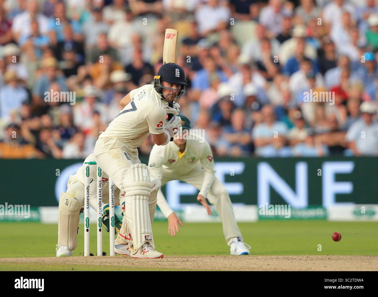 BIRMINGHAM, INGHILTERRA. 2 AGOSTO 2019: Rory Burns of England batte durante il giorno dello Specsavers Ashes prima partita di prova all'Edgbaston Cricket Ground, Birmingham. (Immagine di credito: &Copy; ESPA Photo Agency/CSM via ZUMA Wire) Foto Stock