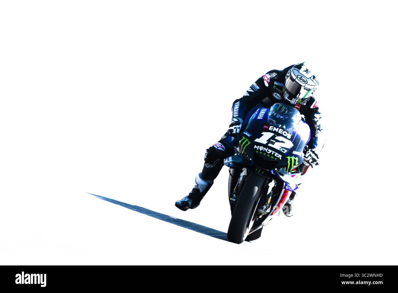 9 agosto 2019, Spielberg, Austria: Il pilota spagnolo Maverick Vinales di Monster Energy Yamaha MotoGP gareggia durante la prima sessione di prove del Gran Premio di MotoGP austriaco. (Immagine di credito: © jure Makovec/SOPA Images via ZUMA Wire) Foto Stock