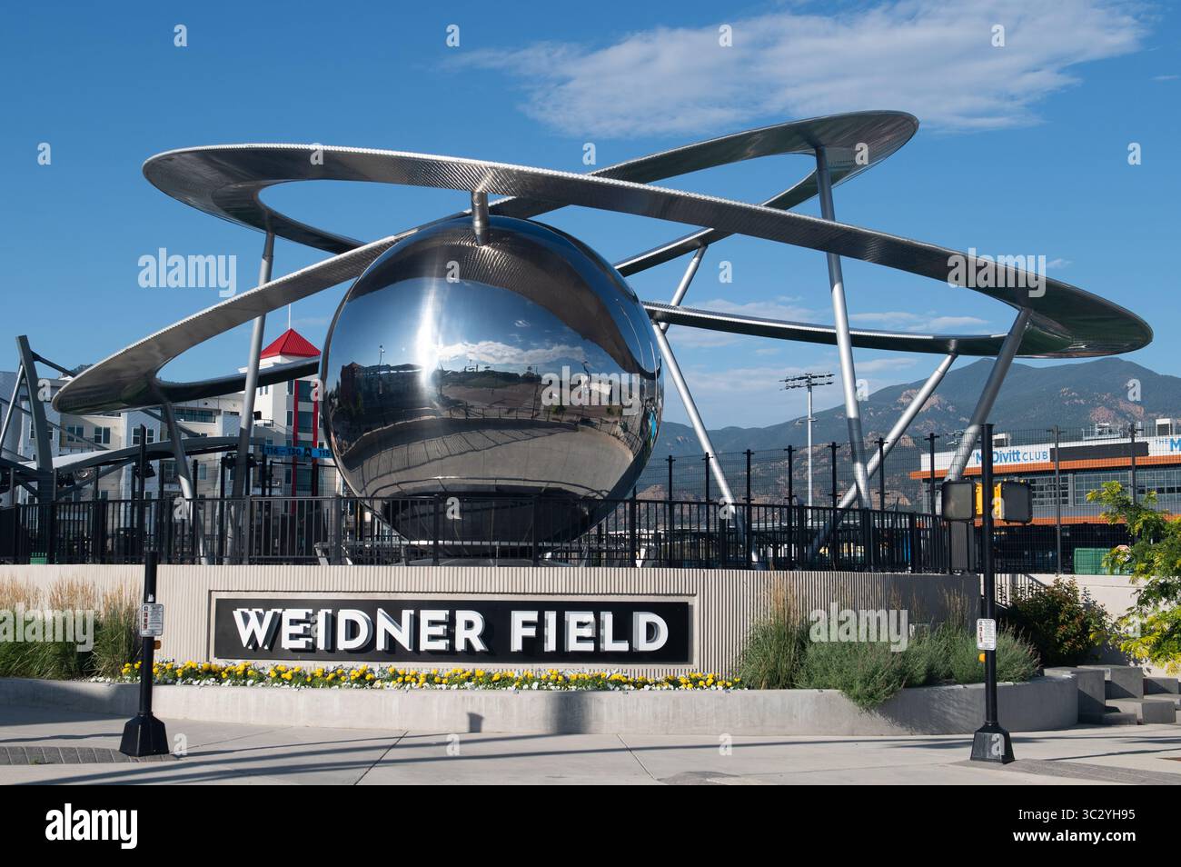 Weidner Soccer Field, centro di Colorado Springs, Colorado Foto Stock