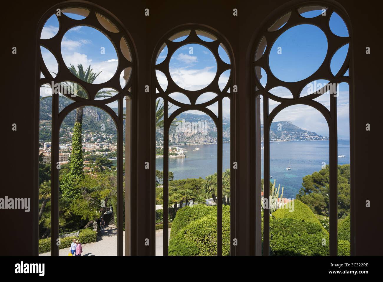 Vista interna, Villa Ephrussi de Rothschild, Saint-Jean-Cap-Ferrat, Cap Ferrat, Alpi marittime, Provenza Alpi Costa Azzurra, Costa Azzurra, Sud di Foto Stock