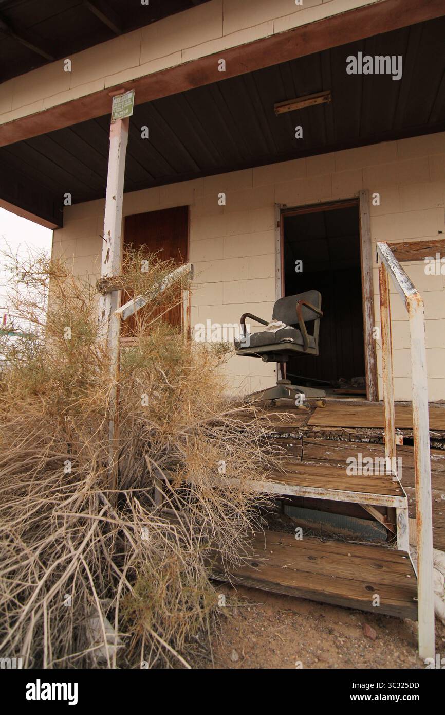 edificio abbandonato route 66 ludlow california Foto Stock