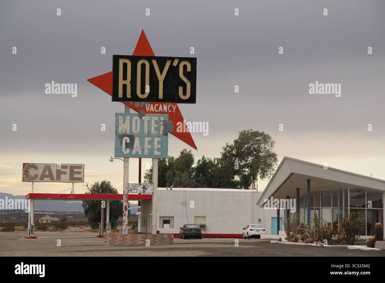 stazione di servizio abbandonata route 66 california Foto Stock