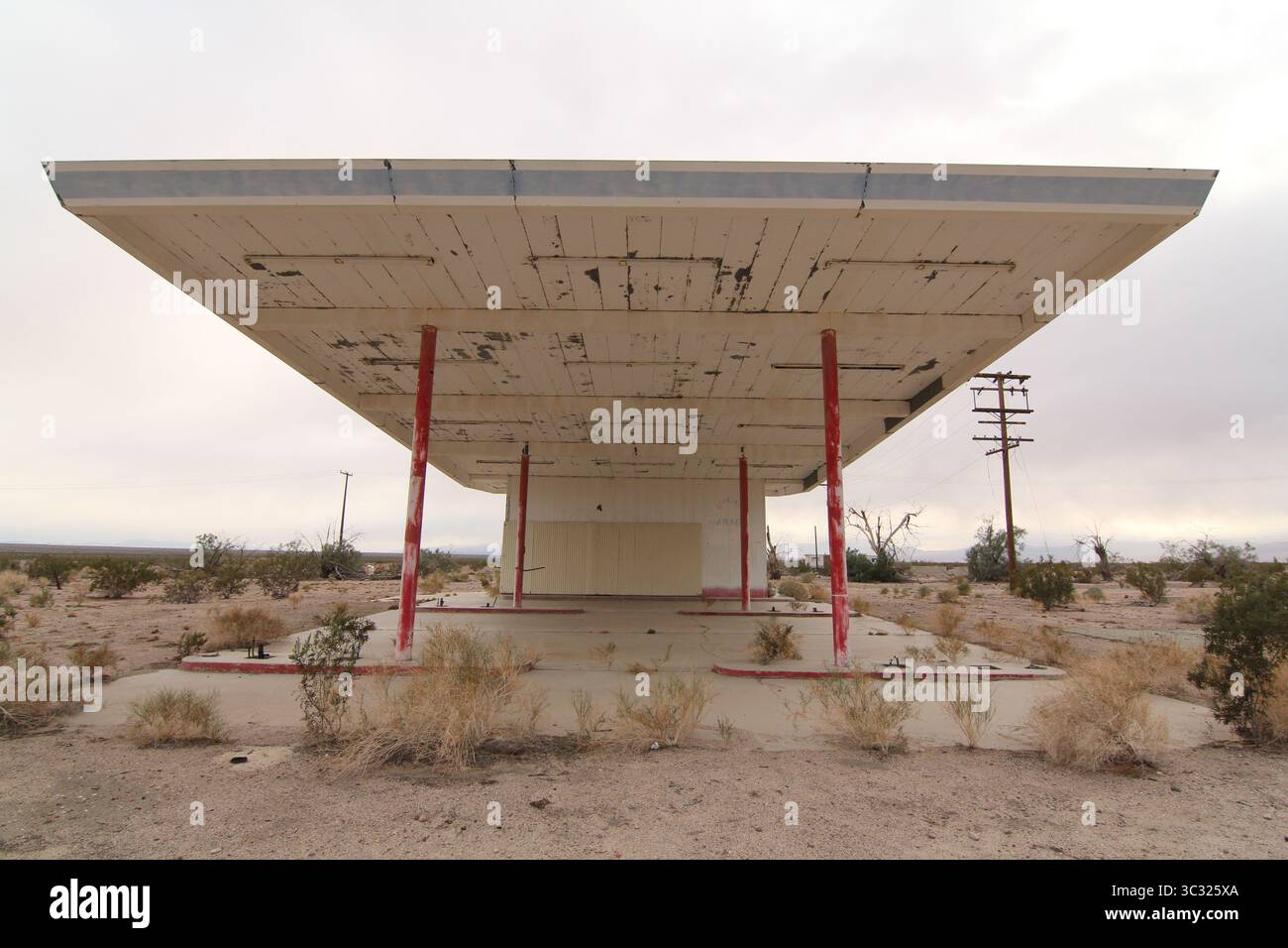 stazione di servizio abbandonata route 66 california Foto Stock