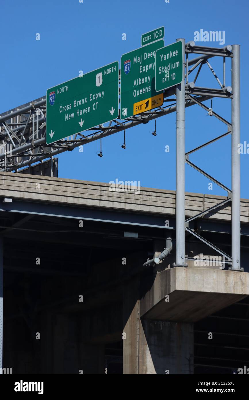 uscita superstrada per new york Foto Stock